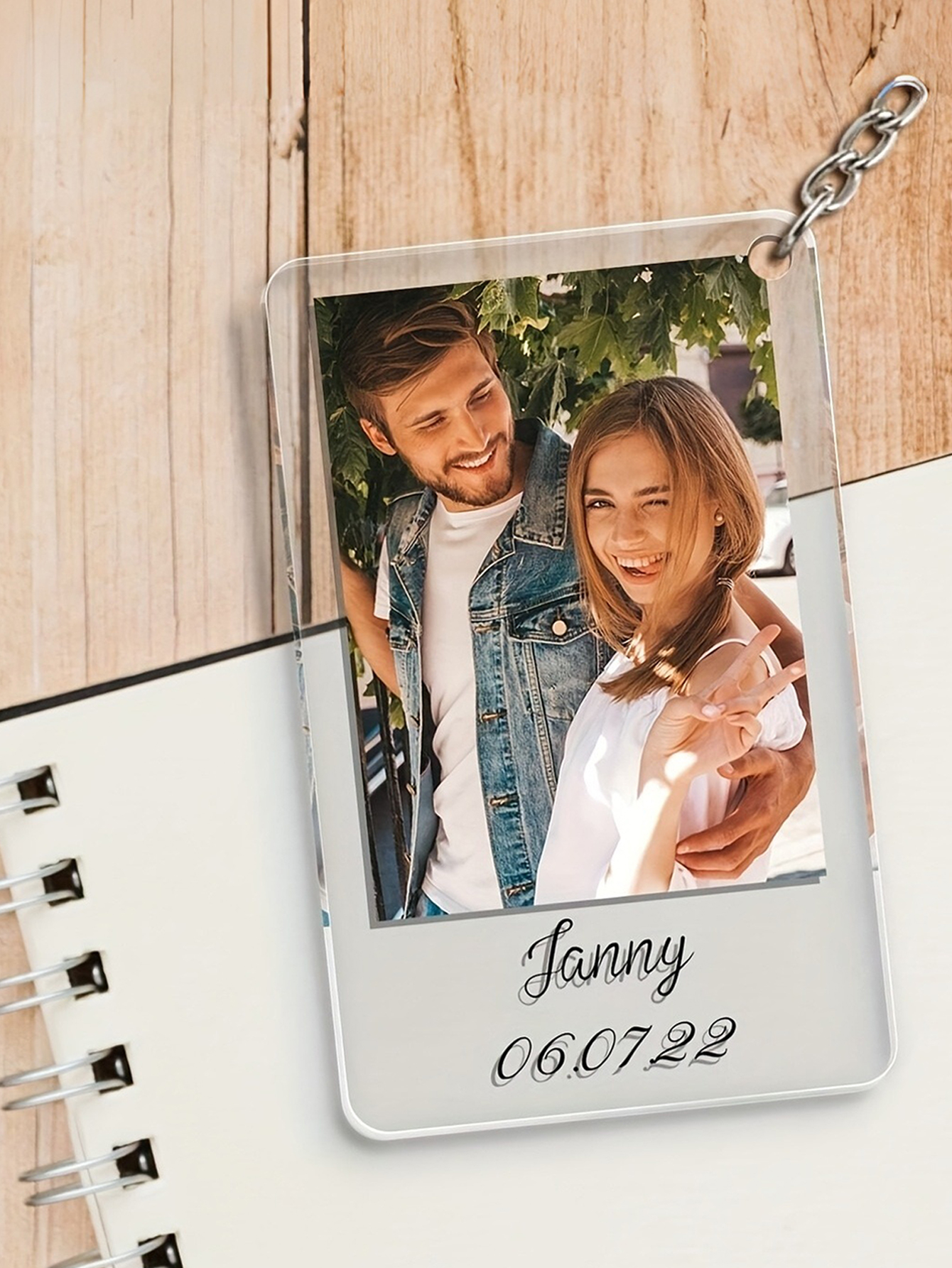 Custom 2D Flat Keychain Personalized Photo Custom Nameplate Keychain